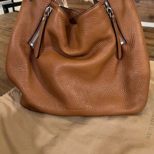 Burberry Tan Leather Hobo Bag vintage